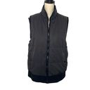 Banana Republic  Black Grey Padded Puffer Classic Zipper Front Vest size Large Photo 6