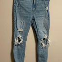 Abercrombie & Fitch  High Rise Mom Jean Distressed Ripped Raw Hem- Size 2 (26R) Photo 4