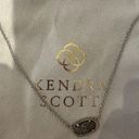 Kendra Scott  Elisa Platinum Drusy Pendant Silver Rhodium Chain Necklace Photo 6