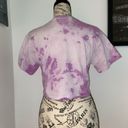 Handmade Tie Dye Crewneck  Crop T-shirt Photo 2