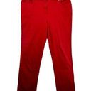 Ruby Rd  Sz 12 Red Denim Jeans 5-Pocket Mid-Rise Straight Leg Elastic Waist Photo 0