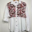 Krass&co Vintage 90s Tap &  Christmas Santa Button Down Blouse Top Women’s Size Medium Photo 0