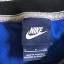 Nike  Graphic Lettering Logo Pullover Cotton Fleece Sweatshirt in Blue Size Small Photo 2