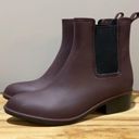 Charlotte Russe  burgundy Chelsea rain boots A24 Photo 1