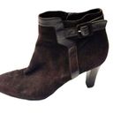 Aquatalia  Boots Womens Size 9.5 Brown Suede Ankle Booties High Heel Zip Up Photo 0