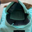 Jansport  Leather Bottom Turquoise/Light Blue Campus Backpack Photo 4