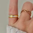 American Vintage Vintage “Simone” Gold White Silver Sparkle Ring 6.5 Simple Classic Stacking Femme Jewelry Photo 12