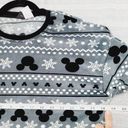 Disney  Womens Mickey Mouse Snowflake Fleece Pajama Set Size X-Small Grey Black Photo 5