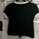 No Bo Nwt  Womens Size Small 3-5 Short Sleeve Black white Crop Top‎ Shirt Photo 3