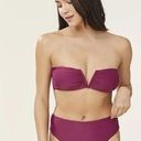 ANDIE  The Scala Plum Padded Strapless Bikini Top M Photo 0