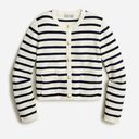 J.Crew  emilie sweater lady jacket in stripe sailor buttons Size Medium Photo 1