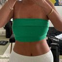 Green Foldover Tube Top Photo 0