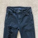 American Eagle  high rise distressed black jegging jeans in size 00 Photo 2