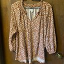 Wonderly Brown and white design cotton blouse by  size xl Photo 0