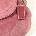 Coach  Signature Purple Suede Leather Sufflette Handbag Photo 2