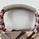 Salvatore Ferragamo  woven plaid fabric leather grosgrain ribbon tote handbag Photo 8