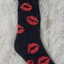 Marilyn Monroe NWT  Silky Smooth Aloe Infused Plush Striped Socks with Lips Photo 0