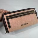 Juicy Couture  Large Pink Suede Zip Around Full Size Wallet  - EUC Photo 2