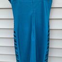 Lipsy London size 8 teal strapless sweetheart black sequin dress Photo 3