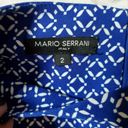 Mario Serrani  blue geometric sheath dress 2 Photo 4