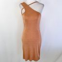 Pretty Little Thing Slinky Knit One Shoulder Strap Bodycon Dress Toffee Size 4 Photo 6