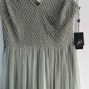 Adrianna Papell Anthropology Teal Bryce Dress Sleeveless Tulle Pearl Bodice Sz 8 Photo 6