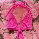 Y2K hot pink sparkly triangle bikini top Photo 0