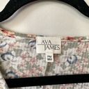 Ava James  | Colorful Floral Peplum Waist Blouse Size Petite Medium Photo 1