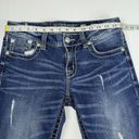 Miss Me Skinny Jeans Size 29 Stretch Denim Distressed Embroidered Photo 6