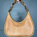 Mini Cognac Caramel Brown Hobo Shoulder Bag Y2K Weave Purse Photo 0