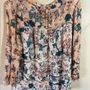 Lucky Brand SZ MD Mixed Print Peasant Top Photo 3