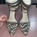 L.A.M.B. Fernley Black/White Snake-print Stilettos Photo 3