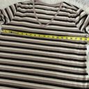 Nine West  Soft Spun V Neck Striped Tee Top Women’s  Large Metallic Business Cas Photo 5