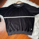 Good American  Black Velvet Sweatshirt Top Photo 4