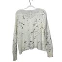 Wooden Ships  Splatter Pullover Sweater Cream Gray Mohair Wool Size Small Medium Photo 3