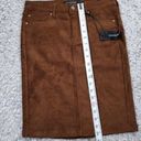 Liverpool  Camille Chocolate Brown Stretch Faux Suede Pencil Skirt Size 6 28 Photo 8