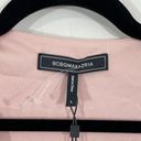 BCBGMAXAZRIA NWT  Rose Pink Shimmer Metallic Surplice Long Sleeve Bodysuit Size L Photo 3