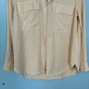 Babaton  Aritzia Women’s Utility Button Down Shirt Flax Beige Long Sleeve Photo 4