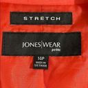 Jones Wear  Womens Blazer Suit Jacket Stretch Coral Pink Red Career 14 Petite Photo 6