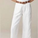 Michael Antonio ANTONIO MELANI Emmeline High Rise Wide Leg Linen Pants in Ivory Size 2 NWT Photo 0