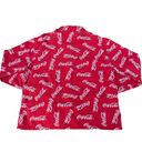 Coca-Cola Vintage  Red AOP Pajama Button Up Long Sleeve T-shirt Photo 1