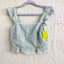 J.O.A. Embroidery crop top light aqua green medium Photo 1