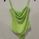 ZARA  Lime Green Bodysuit with Sweetheart Neckline Photo 1