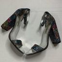 Steve Madden  CARRSON Multi Color Rainbow Glitter Ankle Strap Heels Size 7 Taylor Photo 2