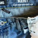 DKNY NWT   Jeans Distressed Frayed Hem Straight Leg Jeans 32/14 Photo 11