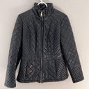 Gallery  New York Faux Leather Quilted Jacket Full Zip Size Medium Photo 0