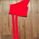 Vestidos Red Off-the-shoulder Top With Front Tie Photo 3