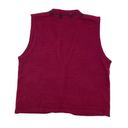 Jantzen Vintage  Classics Women's Floral Embroidered Sweater Vest Maroon Red NWT Photo 1