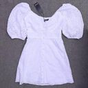 Nasty Gal NWT  Broderie Button Through Mini Dress - White - 4 Photo 7