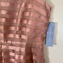 London Times NWT  Modcloth Rose Gold Pink Retro Organza Stripe A Line Dress Photo 7